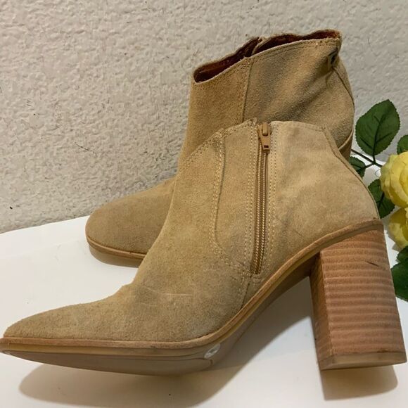 Lucky Brand Pellyon Western Bootie Slate Tan Size 8.5M - Picture 5 of 11